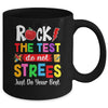 Rock The Test Teacher Test Day Testing Day Funny Teacher Mug | teecentury