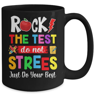 Rock The Test Teacher Test Day Testing Day Funny Teacher Mug | teecentury