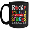 Rock The Test Teacher Test Day Testing Day Funny Teacher Mug | teecentury