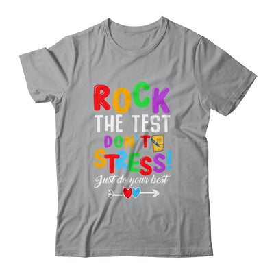 Rock The Test Teacher Test Day Testing Day Teacher Funny Shirt & Hoodie | teecentury