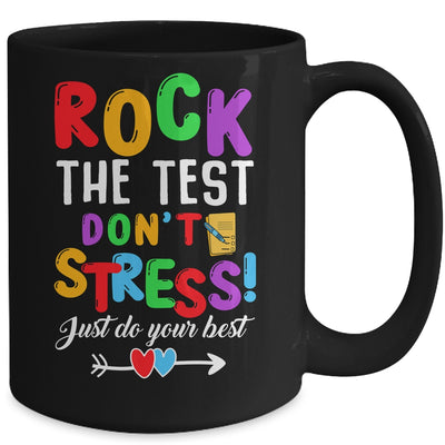 Rock The Test Teacher Test Day Testing Day Teacher Funny Mug | teecentury