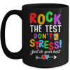 Rock The Test Teacher Test Day Testing Day Teacher Funny Mug | teecentury