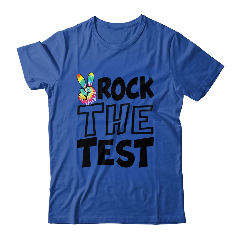 Rock The Test Teacher Test Day Testing Day Tie Dye Teacher Shirt & Hoodie | teecentury