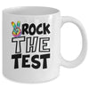 Rock The Test Teacher Test Day Testing Day Tie Dye Teacher Mug | teecentury