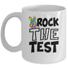 Rock The Test Teacher Test Day Testing Day Tie Dye Teacher Mug | teecentury