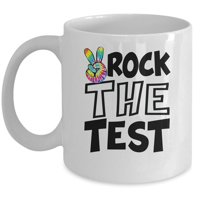 Rock The Test Teacher Test Day Testing Day Tie Dye Teacher Mug | teecentury