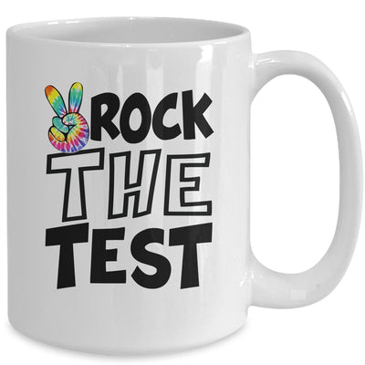 Rock The Test Teacher Test Day Testing Day Tie Dye Teacher Mug | teecentury