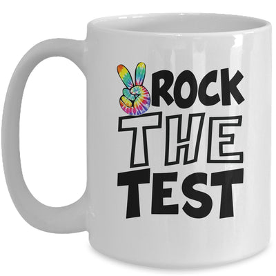 Rock The Test Teacher Test Day Testing Day Tie Dye Teacher Mug | teecentury