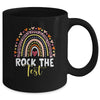 Rock The Test Test Day Teacher Testing Day Rainbow Mug | teecentury