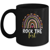 Rock The Test Test Day Teacher Testing Day Rainbow Mug | teecentury