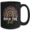 Rock The Test Test Day Teacher Testing Day Rainbow Mug | teecentury