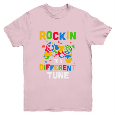 Rocking To A Different Tune Autism Awareness Gamer Kids Youth Youth Shirt | Teecentury.com