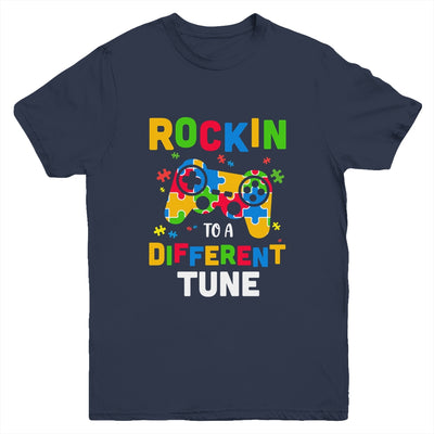 Rocking To A Different Tune Autism Awareness Gamer Kids Youth Youth Shirt | Teecentury.com