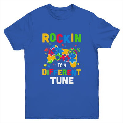 Rocking To A Different Tune Autism Awareness Gamer Kids Youth Youth Shirt | Teecentury.com