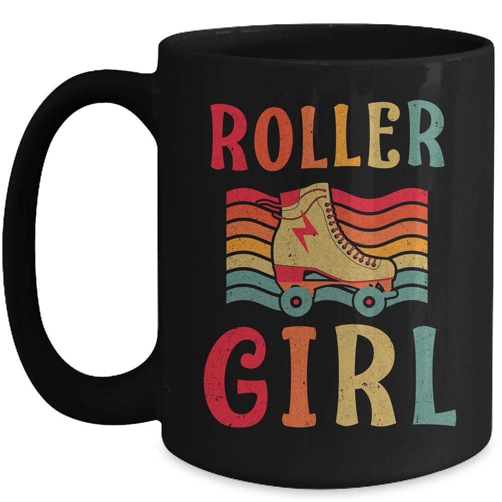 Roller Girl Skater Skating Retro Vintage 70s 80s Skates Mug Coffee Mug | Teecentury.com
