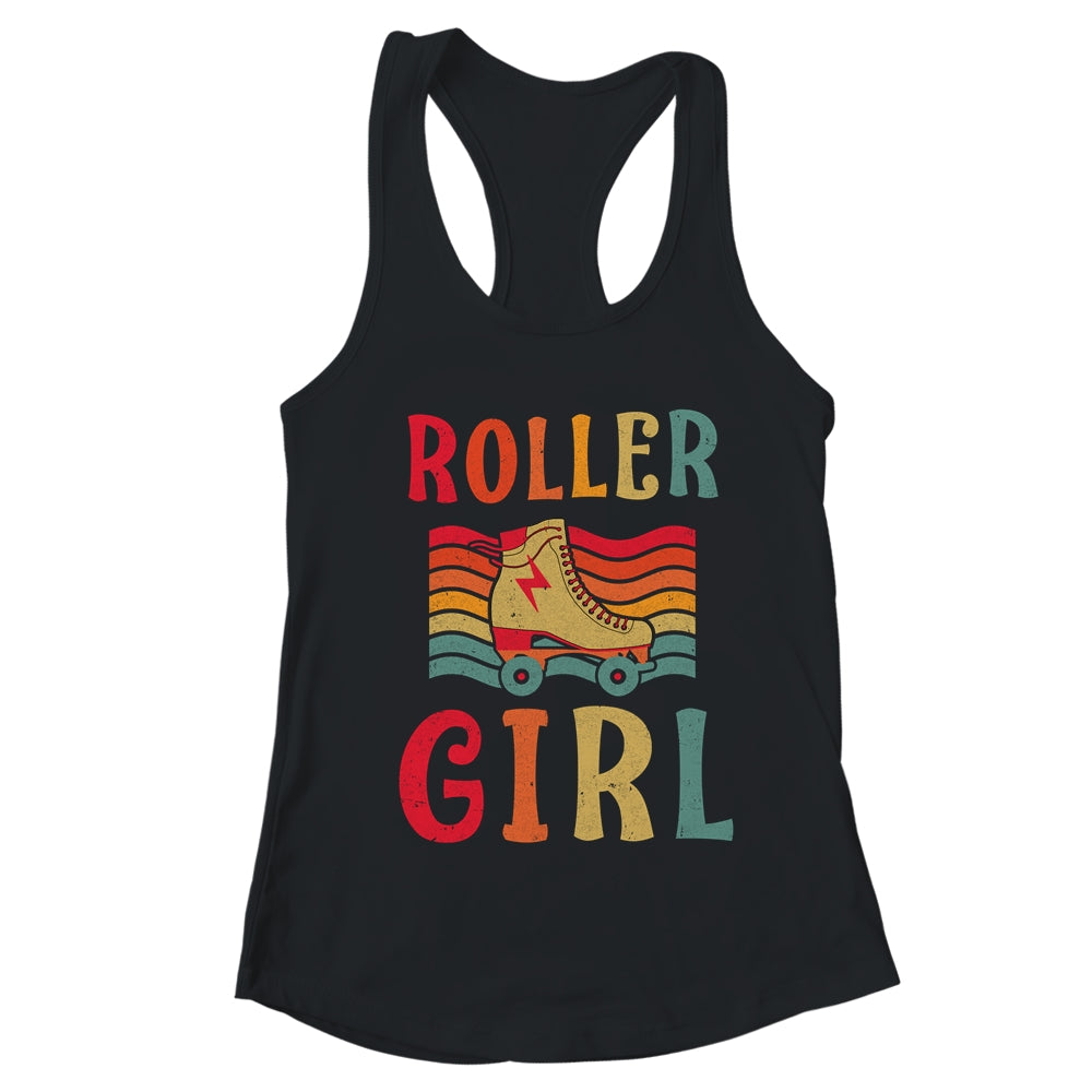 Roller Girl Skater Skating Retro Vintage 70s 80s Skates T-Shirt & Tank Top | Teecentury.com
