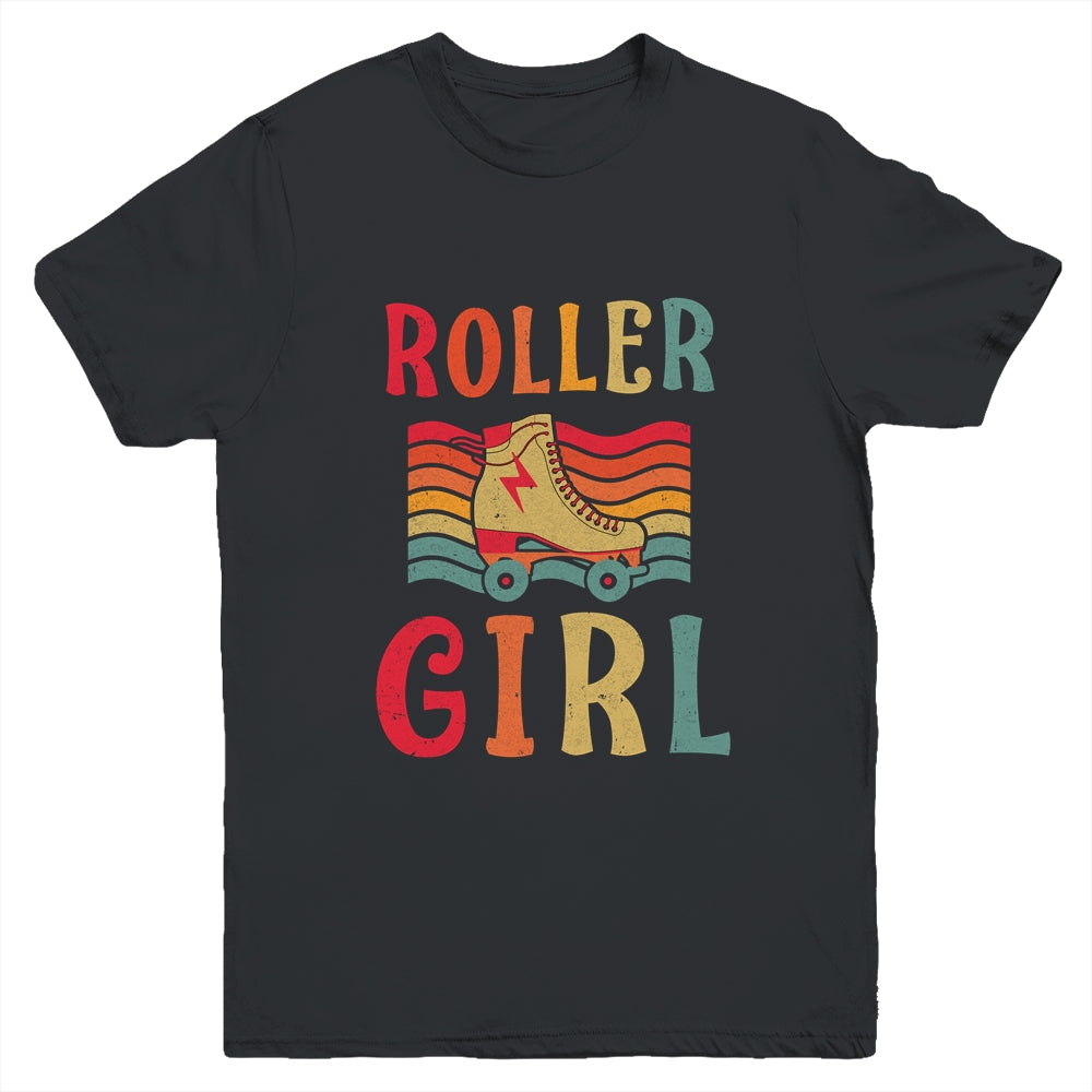 Roller Girl Skater Skating Retro Vintage 70s 80s Skates Youth Youth Shirt | Teecentury.com