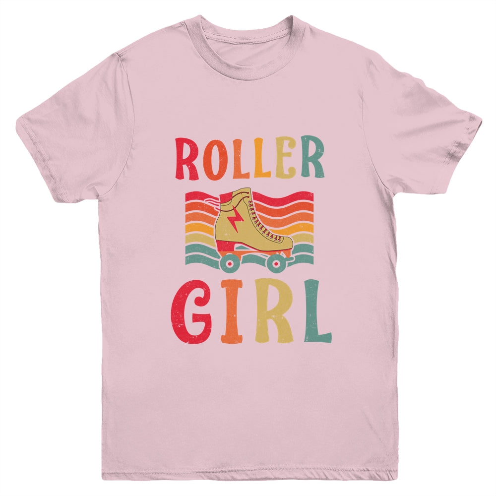 Roller Girl Skater Skating Retro Vintage 70s 80s Skates Youth Youth Shirt | Teecentury.com