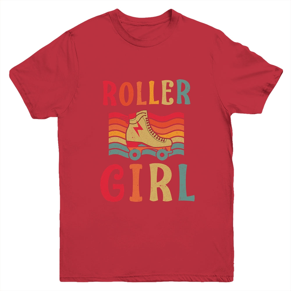 Roller Girl Skater Skating Retro Vintage 70s 80s Skates Youth Youth Shirt | Teecentury.com