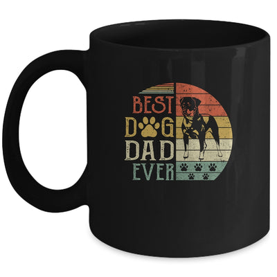 Rottweiler Best Dog Dad Ever Vintage Father's Day Retro Mug Coffee Mug | Teecentury.com