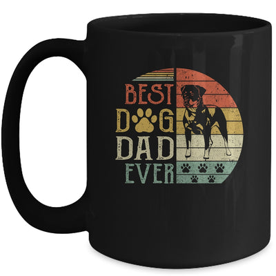 Rottweiler Best Dog Dad Ever Vintage Father's Day Retro Mug Coffee Mug | Teecentury.com