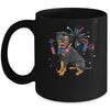 Rottweiler Dog American USA Flag 4th of July Men women Lover Mug | teecentury