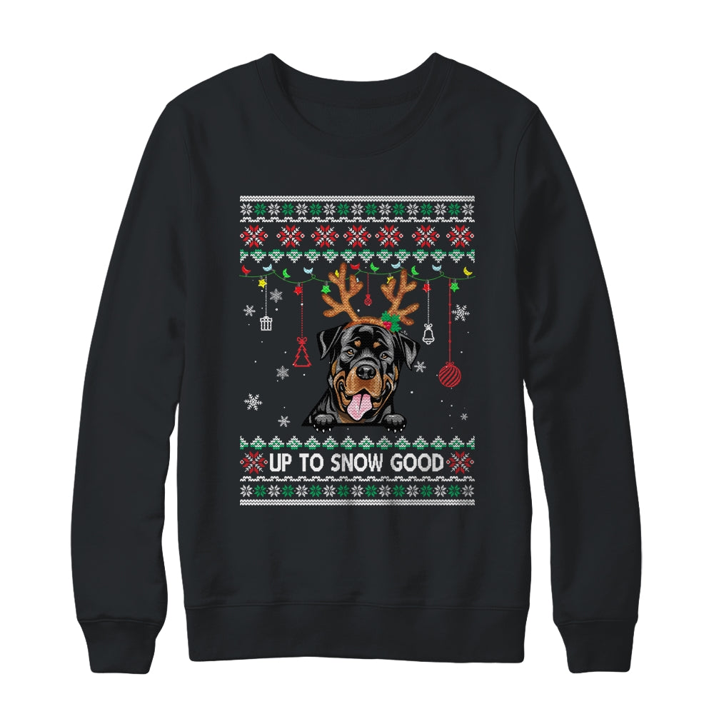 Rottweiler Dog Reindeer Ugly Christmas Xmas T-Shirt & Sweatshirt | Teecentury.com