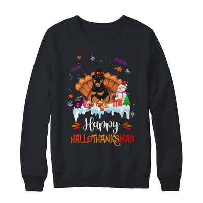 Rottweiler HalloThanksMas Halloween Thanksgiving Christmas Shirt & Sweatshirt | teecentury