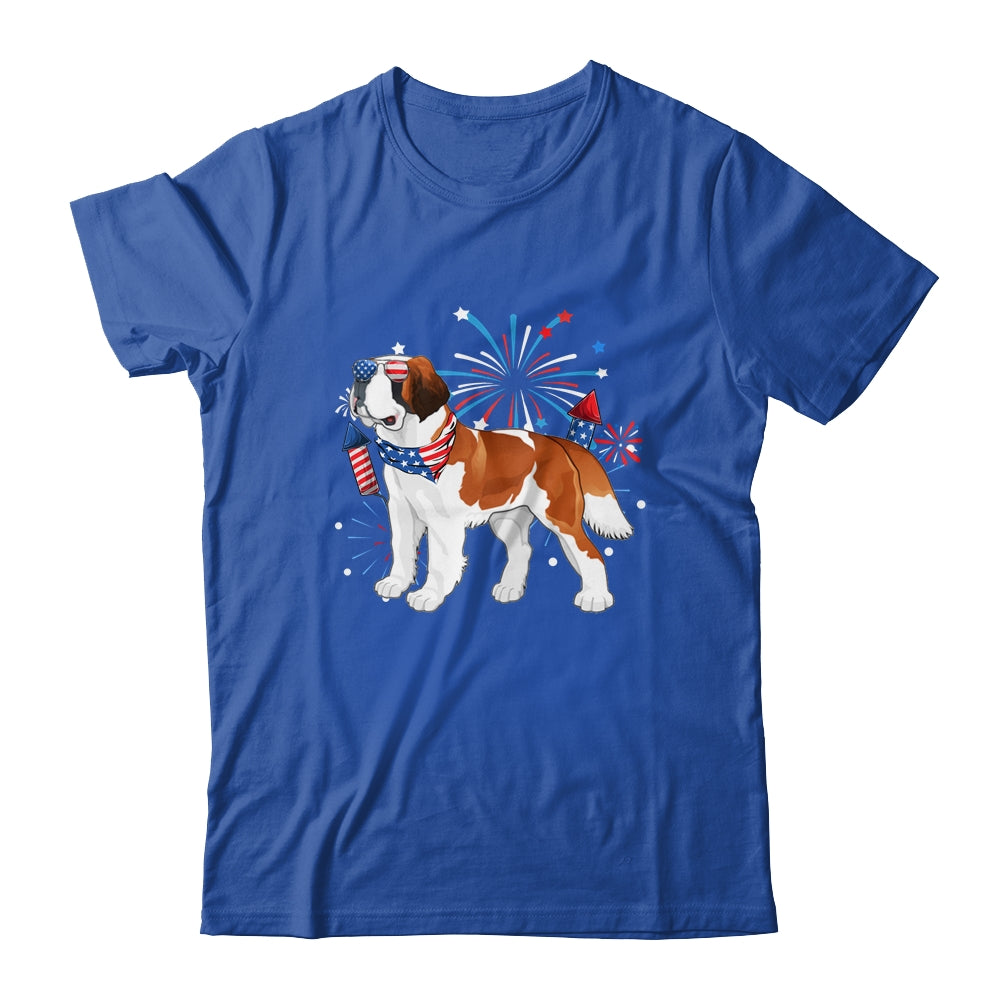 Saint Bernard Dog American USA Flag 4th of July women Lover Shirt & Tank Top | teecentury