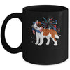 Saint Bernard Dog American USA Flag 4th of July women Lover Mug | teecentury