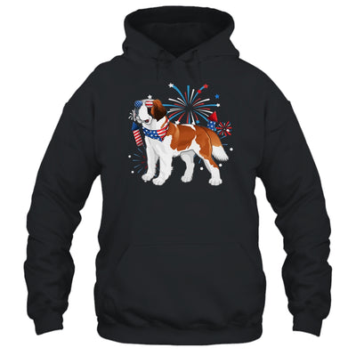 Saint Bernard Dog American USA Flag 4th of July women Lover Shirt & Tank Top | teecentury