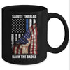 Salute The Flag Back The Badge Flag Police Hand Gift Mug Coffee Mug | Teecentury.com
