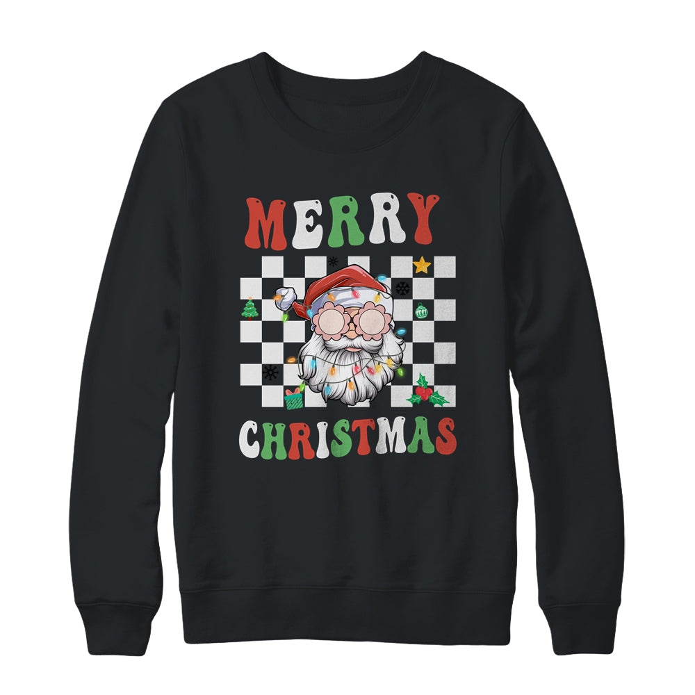 Santa Groovy Merry Christmas Funny Christmas Shirt & Sweatshirt | teecentury