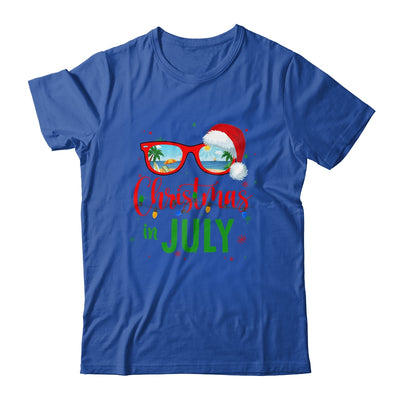 Santa Hat Sunglasses Summer Christmas In July T-Shirt & Tank Top | Teecentury.com