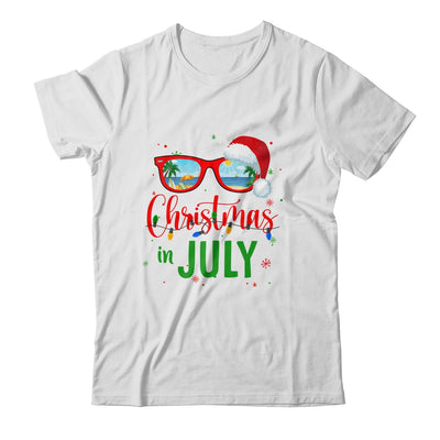 Santa Hat Sunglasses Summer Christmas In July T-Shirt & Tank Top | Teecentury.com