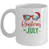 Santa Hat Sunglasses Summer Christmas In July Mug Coffee Mug | Teecentury.com