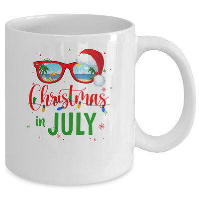 Santa Hat Sunglasses Summer Christmas In July Mug Coffee Mug | Teecentury.com