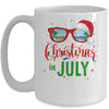 Santa Hat Sunglasses Summer Christmas In July Mug Coffee Mug | Teecentury.com
