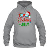 Santa Hat Sunglasses Summer Christmas In July T-Shirt & Tank Top | Teecentury.com