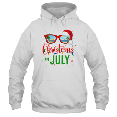 Santa Hat Sunglasses Summer Christmas In July T-Shirt & Tank Top | Teecentury.com