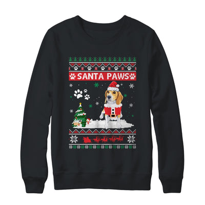 Santa Paws Beagle Merry Christmas Dog Funny Xmas T-Shirt & Sweatshirt | Teecentury.com