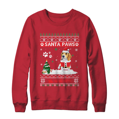 Santa Paws Beagle Merry Christmas Dog Funny Xmas T-Shirt & Sweatshirt | Teecentury.com