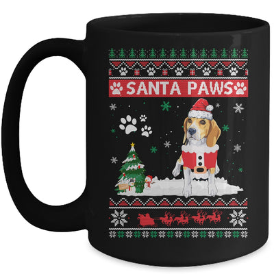 Santa Paws Beagle Merry Christmas Dog Funny Xmas Mug Coffee Mug | Teecentury.com