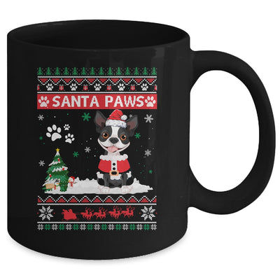 Santa Paws Boston Terrier Merry Christmas Dog Funny Xmas Mug Coffee Mug | Teecentury.com