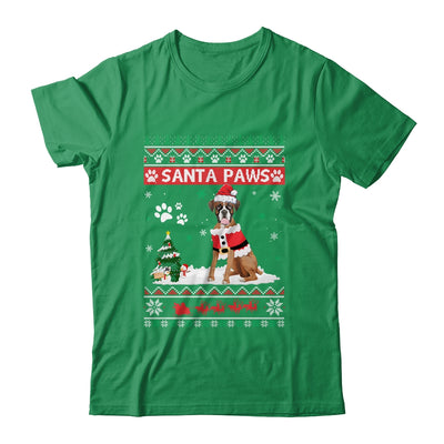 Santa Paws Boxer Merry Christmas Dog Funny Xmas T-Shirt & Sweatshirt | Teecentury.com