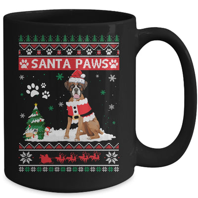 Santa Paws Boxer Merry Christmas Dog Funny Xmas Mug Coffee Mug | Teecentury.com