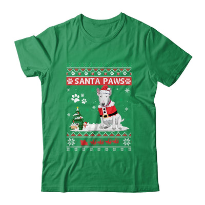Santa Paws Bull Terrier Merry Christmas Dog Funny Xmas T-Shirt & Sweatshirt | Teecentury.com