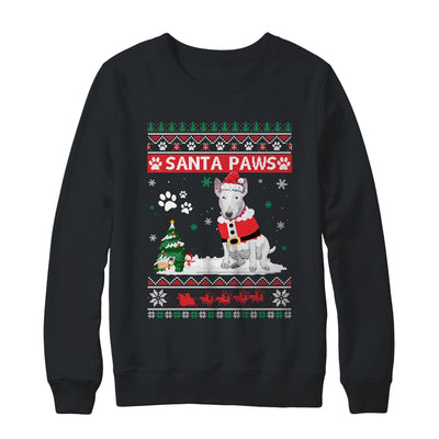 Santa Paws Bull Terrier Merry Christmas Dog Funny Xmas T-Shirt & Sweatshirt | Teecentury.com