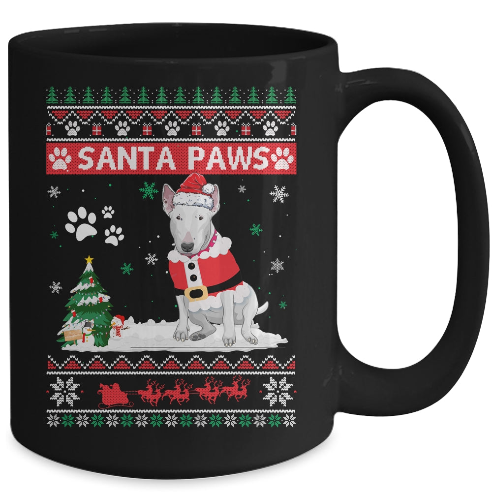 Santa Paws Bull Terrier Merry Christmas Dog Funny Xmas Mug Coffee Mug | Teecentury.com