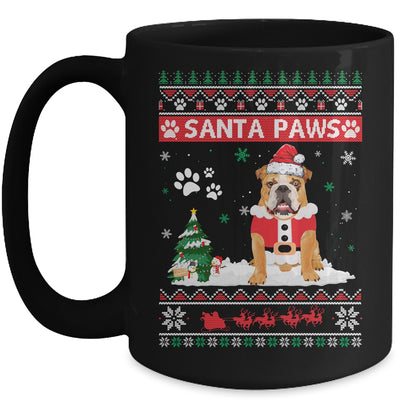 Santa Paws Bulldog Merry Christmas Dog Funny Xmas Mug Coffee Mug | Teecentury.com